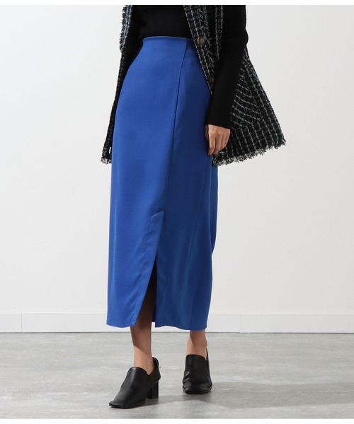 Settimissimo（セッティミッシモ）の「ブラッシュツイルフロントスリットスカート（スカート・レディース・ブルー/レッド・M）」の14枚目の写真