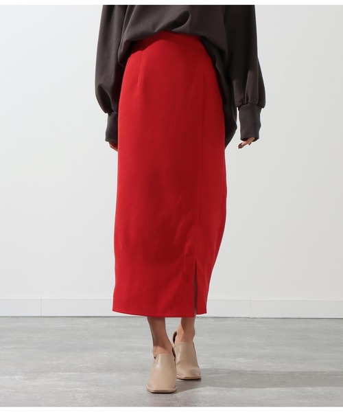 Settimissimo（セッティミッシモ）の「ブラッシュツイルフロントスリットスカート（スカート・レディース・ブルー/レッド・M）」の12枚目の写真