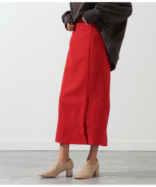 Settimissimo（セッティミッシモ）の「ブラッシュツイルフロントスリットスカート（スカート・レディース・ブルー/レッド・M）」の10枚目の写真