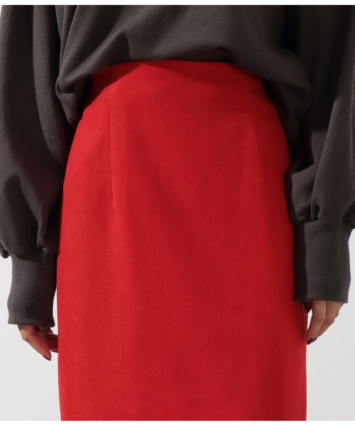 Settimissimo（セッティミッシモ）の「ブラッシュツイルフロントスリットスカート（スカート・レディース・ブルー/レッド・M）」の6枚目の写真