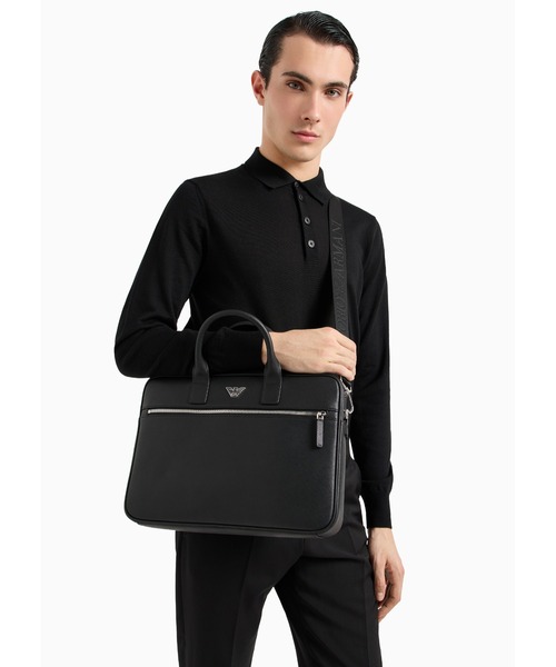 EMPORIO ARMANI（エンポリオアルマーニ）の「【エンポリオ アルマーニ】ASV ビジネスバッグ イーグルプレート付き（ビジネスバッグ・メンズ・ブラック系その他・FREE）」の8枚目の写真