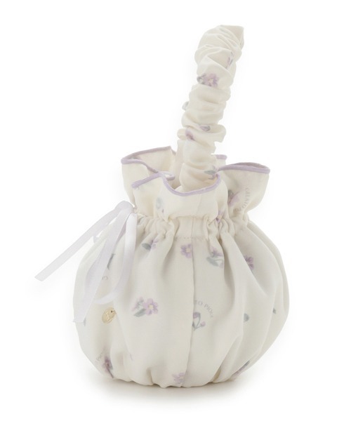 gelato pique（ジェラートピケ）の「小花柄巾着ポーチ（ポーチ・レディース・オフホワイト/ブルー・FREE）」の5枚目の写真