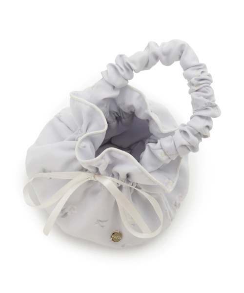 gelato pique（ジェラートピケ）の「小花柄巾着ポーチ（ポーチ・レディース・オフホワイト/ブルー・FREE）」の10枚目の写真