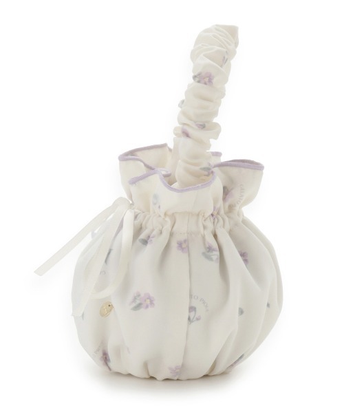 gelato pique（ジェラートピケ）の「小花柄巾着ポーチ（ポーチ・レディース・オフホワイト/ブルー・FREE）」の12枚目の写真