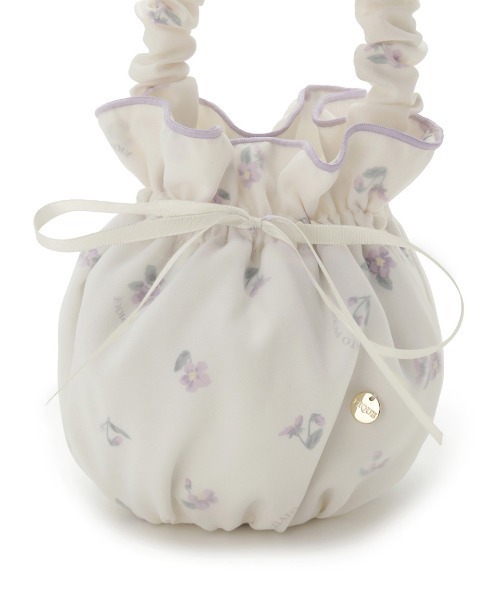 gelato pique（ジェラートピケ）の「小花柄巾着ポーチ（ポーチ・レディース・オフホワイト/ブルー・FREE）」の14枚目の写真