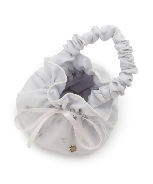 gelato pique（ジェラートピケ）の「小花柄巾着ポーチ（ポーチ・レディース・オフホワイト/ブルー・FREE）」の17枚目の写真