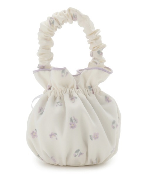 gelato pique（ジェラートピケ）の「小花柄巾着ポーチ（ポーチ・レディース・オフホワイト/ブルー・FREE）」の11枚目の写真