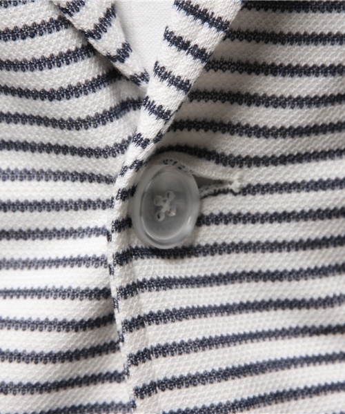 VENCEEXCHANGE（ヴァンスエクスチェンジ）の「鹿の子テーラード7分丈ジャケット        （テーラードジャケット・メンズ・オフホワイト/ネイビー・LARGE/MEDIUM/SMALL）」の11枚目の写真