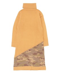 TURTLE SWITCHING CANO KNIT ONEPIECE/ タートルスウィッチングカモニットワンピース