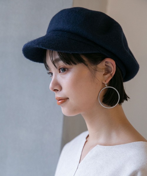 NANO universe(ナノユニバース)の「LB.04/マッチウールキャスケット(キャスケット・レディース・ブラック/ネイビー/グレー・FREE)」の1枚目の写真