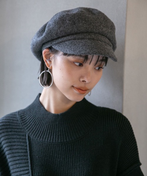 NANO universe(ナノユニバース)の「LB.04/マッチウールキャスケット(キャスケット・レディース・ブラック/ネイビー/グレー・FREE)」の3枚目の写真