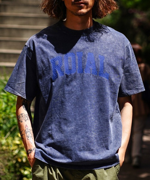 roial(ロイアル)の「LOGO/ROIAL(ロイアル)半袖ロゴTシャツ(Tシャツ/カットソー・メンズ・ブラック/ネイビー/グリーン・LARGE/MEDIUM/X-LARGE)」の9枚目の写真
