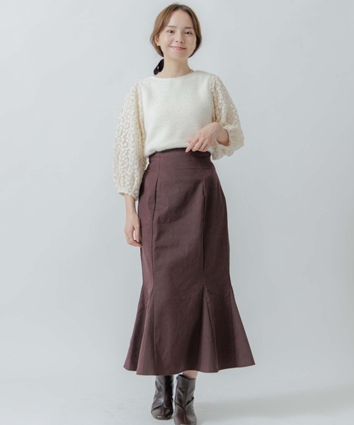 flower（フラワー）の「ウィンターブルームトップ（Tシャツ/カットソー・レディース・ブラック/アイボリー・FREE）」の11枚目の写真