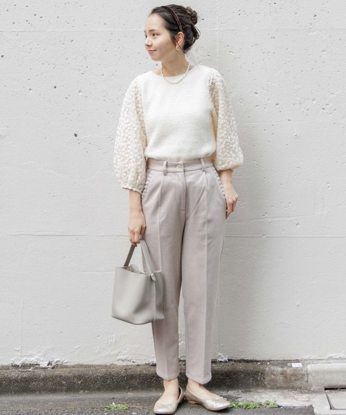 flower（フラワー）の「ウィンターブルームトップ（Tシャツ/カットソー・レディース・ブラック/アイボリー・FREE）」の21枚目の写真