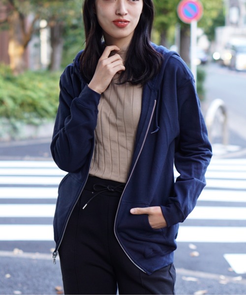 C.E.L.STORE(セルストア)の「GILDAN/ギルダン 8OZ FULL-ZIP HOODIE フルジップフーディユニセックス(パーカー・メンズ・ホワイト/ネイビー/パープル/ブラック/ヘザーグレー/ダークブラウン/グリーン・LARGE/XX-LARGE/X-LARGE/MEDIUM/SMALL)」の6枚目の写真