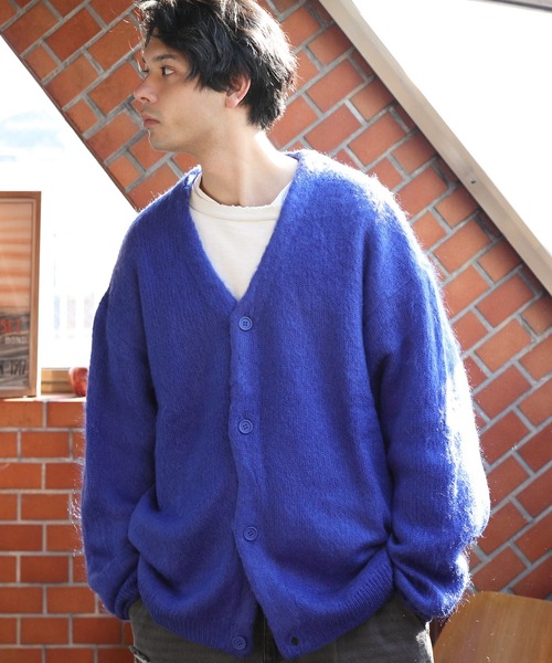 8(eight)(エイト)の「モヘアライクカーディガン(カーディガン/ボレロ・メンズ・アイボリー/ブラック/パープル/オレンジ/マスタード/ロイヤルブルー/ライトグレー/グリーン・MEDIUM/LARGE)」の6枚目の写真