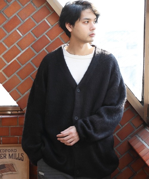 8(eight)(エイト)の「モヘアライクカーディガン(カーディガン/ボレロ・メンズ・アイボリー/ブラック/パープル/オレンジ/マスタード/ロイヤルブルー/ライトグレー/グリーン・MEDIUM/LARGE)」の3枚目の写真