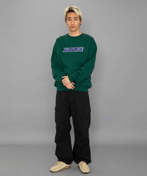 XLARGE(エクストララージ)の「STANDARD LOGO CREWNECK SWEAT(スウェット・メンズ・パープル/ネイビー/アッシュ/ブラック/グリーン・L/S/M/XL)」の18枚目の写真