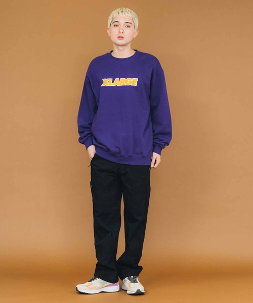 XLARGE(エクストララージ)の「STANDARD LOGO CREWNECK SWEAT(スウェット・メンズ・パープル/ネイビー/アッシュ/ブラック/グリーン・L/S/M/XL)」の20枚目の写真