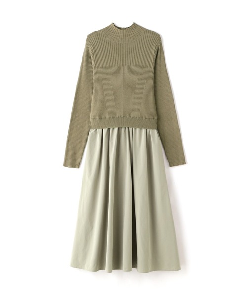 N.（N. Natural Beauty Basic）（エヌエヌナチュラルビューティーベーシック）の「【追加生産】◆バックパールボタンドッキングワンピース（ワンピース・レディース・ベージュ/ネイビー/ブルー・MEDIUM）」の8枚目の写真