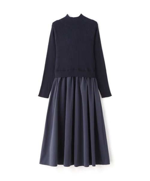 N.（N. Natural Beauty Basic）（エヌエヌナチュラルビューティーベーシック）の「【追加生産】◆バックパールボタンドッキングワンピース（ワンピース・レディース・ベージュ/ネイビー/ブルー・MEDIUM）」の15枚目の写真