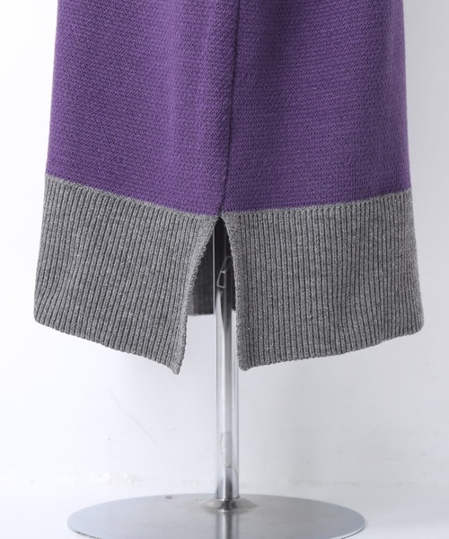kOhAKU（コハク）の「『カラーブロッキングジャカードニットワンピース』（ワンピース・レディース・パープル・FREE）」の19枚目の写真