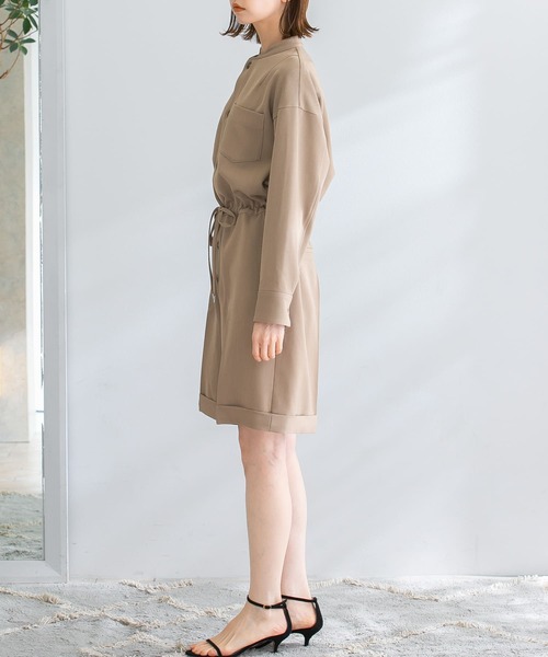 URBAN RESEARCH ROSSO WOMEN（アーバンリサーチ　ロッソ）の「ウエストギャザーハーフコンビネゾン（サロペット/オーバーオール・レディース・ブラック/ベージュ・FREE）」の16枚目の写真