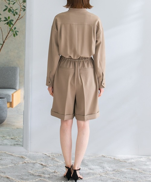 URBAN RESEARCH ROSSO WOMEN（アーバンリサーチ　ロッソ）の「ウエストギャザーハーフコンビネゾン（サロペット/オーバーオール・レディース・ブラック/ベージュ・FREE）」の17枚目の写真