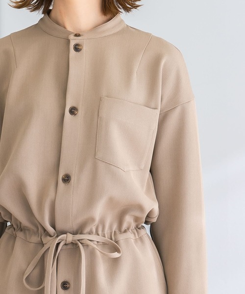 URBAN RESEARCH ROSSO WOMEN（アーバンリサーチ　ロッソ）の「ウエストギャザーハーフコンビネゾン（サロペット/オーバーオール・レディース・ブラック/ベージュ・FREE）」の19枚目の写真