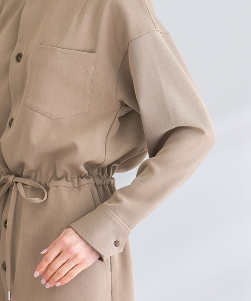 URBAN RESEARCH ROSSO WOMEN（アーバンリサーチ　ロッソ）の「ウエストギャザーハーフコンビネゾン（サロペット/オーバーオール・レディース・ブラック/ベージュ・FREE）」の21枚目の写真