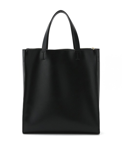 ROPE' PICNIC（ロペピクニック）の「A4対応/リサイクル合皮軽量前後アシンメトリートート＆ショルダーバッグ（トートバッグ・レディース・ブラック/ダークグリーン/ダークブラウン/ベージュ・FREE）」の18枚目の写真