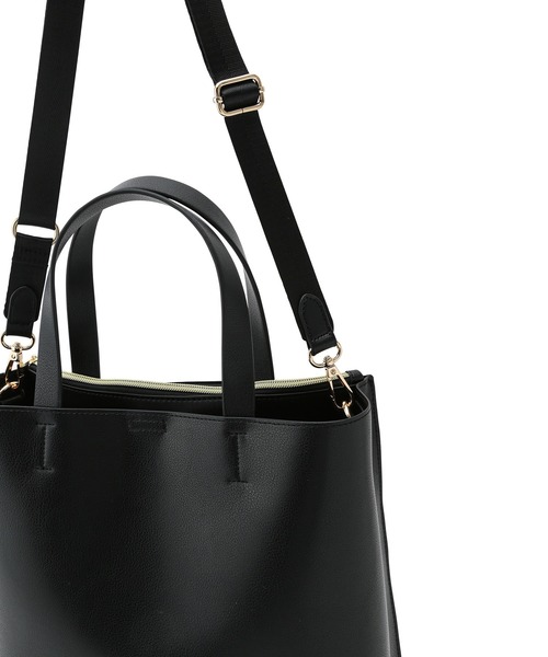 ROPE' PICNIC（ロペピクニック）の「A4対応/リサイクル合皮軽量前後アシンメトリートート＆ショルダーバッグ（トートバッグ・レディース・ブラック/ダークグリーン/ダークブラウン/ベージュ・FREE）」の16枚目の写真