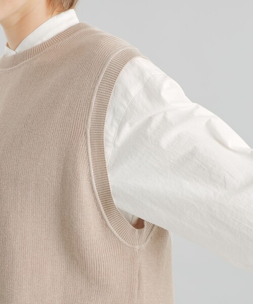 MACKINTOSH PHILOSOPHY(マッキントッシュ フィロソフィー)の「GREY LABEL コットン畦ニットベスト(ベスト・レディース・チャコールグレー/ベージュ・2/6)」の12枚目の写真