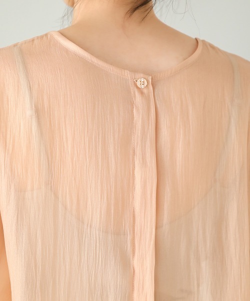 Bab（バブ）の「【ちょこび×Bab】ボウタイ付き2WAYシアーボリュームブラウス（シャツ/ブラウス・レディース・ライトグリーン/ピンク/オフホワイト・M）」の12枚目の写真