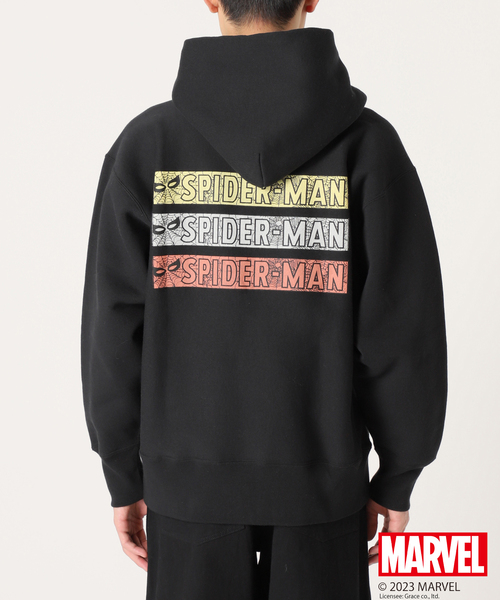 Champion(チャンピオン)の「【SPIDER-MAN】CHAMPION 別注リバースウィーブ スウェットパーカー(パーカー・メンズ・アイボリー/ブラック・LARGE/MEDIUM/X-LARGE)」の13枚目の写真