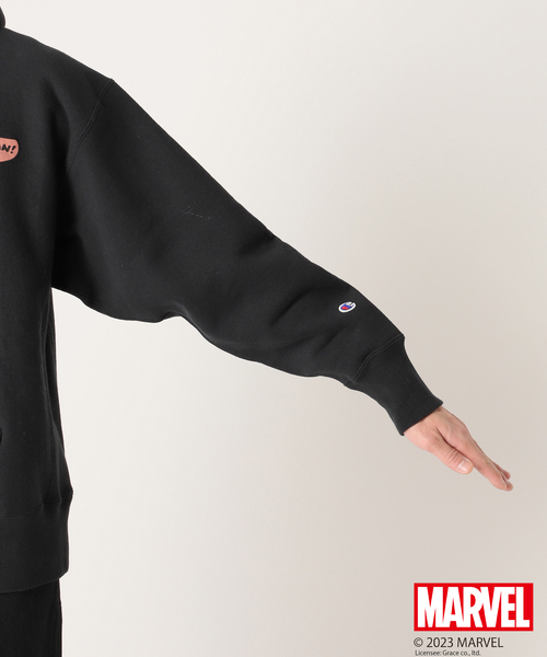 Champion(チャンピオン)の「【SPIDER-MAN】CHAMPION 別注リバースウィーブ スウェットパーカー(パーカー・メンズ・アイボリー/ブラック・LARGE/MEDIUM/X-LARGE)」の16枚目の写真