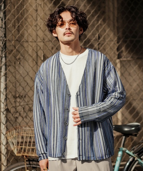 improves（インプローブス）の「【improves】マルチレース 透かし カーディガン（カーディガン/ボレロ・メンズ・ブラック/レッド/ネイビー・MEDIUM/LARGE）」の10枚目の写真