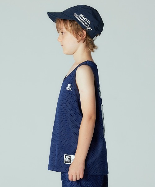 Smoothy（スムージー）の「SMOOTHY STARTER collaboration Basketball jersey / スムージー スターター コラボレーション バスケジャージ（Tシャツ/カットソー・キッズ・ブラック/ホワイト/ネイビー・SMALL/MEDIUM/LARGE/X-LARGE）」の5枚目の写真