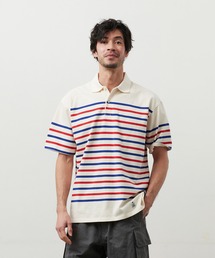 FIDELITY | PANEL BORDER S/S POLO / パネルボーダー半袖ポロシャツ(ポロシャツ)