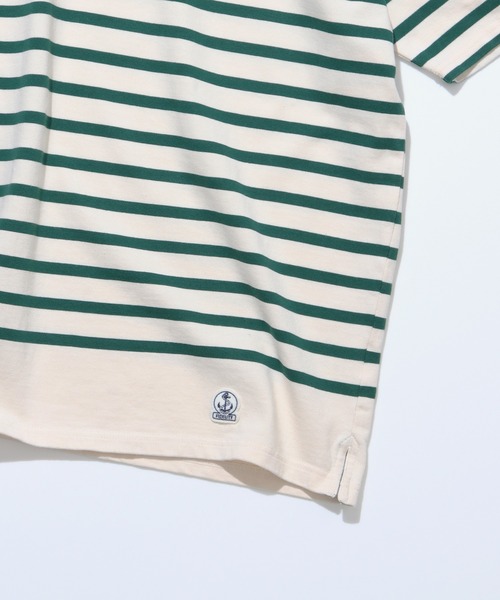 FIDELITY（フィデリティ）の「PANEL BORDER S/S POLO / パネルボーダー半袖ポロシャツ（ポロシャツ・メンズ・A/ダークグリーン/オフホワイト・LARGE/MEDIUM/X-LARGE）」の8枚目の写真