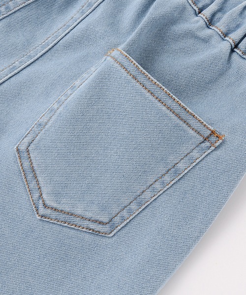 X-girl Stages（エックスガールステージス）の「ミルズロゴデニムショーツ（デニムパンツ・キッズ・ネイビー/ライトブルー・90cm/110cm/120cm/140cm/100cm/130cm）」の9枚目の写真