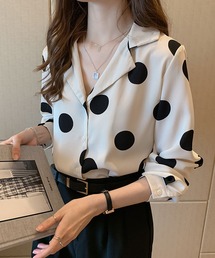 ドット柄 シャツ