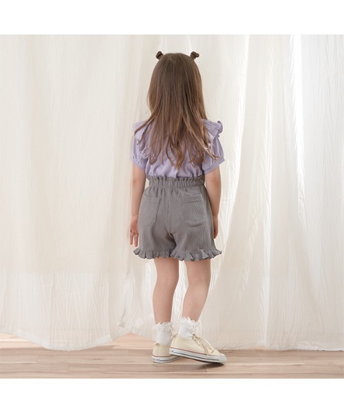Lycee mine(リセマイン)の「【ふわふワッフル】フリルショートパンツ(その他パンツ・キッズ・ラベンダー/チャコール/ライトベージュ/ピンク/ミント・120cm/100cm/110cm/130cm/140cm)」の14枚目の写真