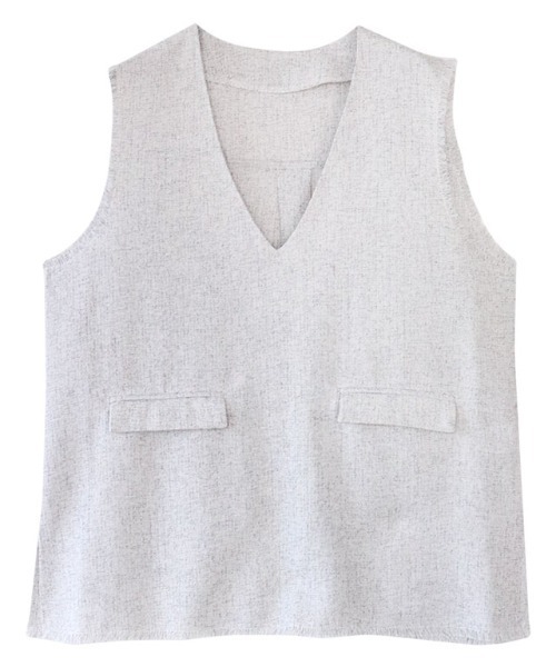 Pierrot（ピエロ）の「サマーツイードベスト（ベスト・レディース・ネイビー/オフホワイト・M/L）」の4枚目の写真