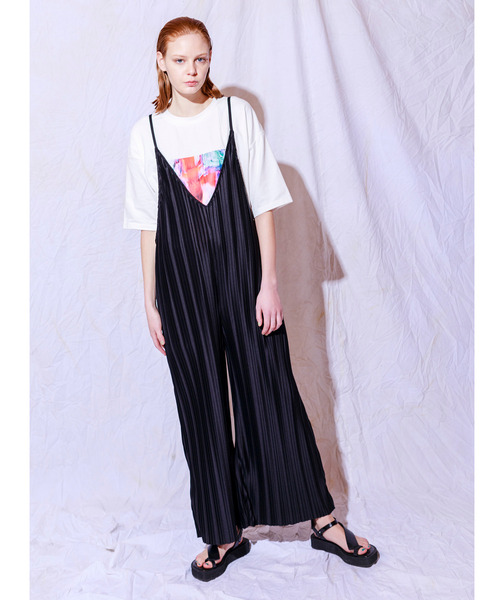 OSMOSIS（オズモーシス）の「ランダムプリーツオールインワン（つなぎ/オールインワン・レディース・ベージュ/ブラック/ライトベージュ・ONE SIZE）」の21枚目の写真