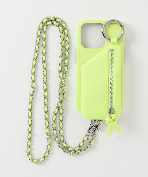 ajew(エジュー)の「ajew/エジュー/Dress NYLON チェーンストラップ14Pro(スマホケース/カバー・レディース・ブラック/ベージュ/ネイビー/イエロー・FREE)」の4枚目の写真