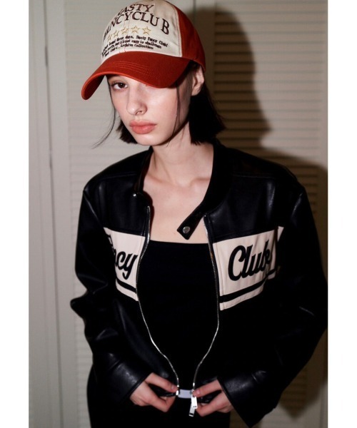 [NASTY FANCY CLUB] BIKER CROP JACKET /追跡付 NASTY FANCY CLUB] BIKER CROP JACKET /追跡付