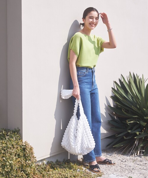 THE SHOP TK (ザ ショップ ティーケー )の「◆【ヒルナンデス!で紹介】【UVケア/接触冷感/毛玉になりにくい/洗濯機OK】美人サマーニット(ニット/セーター・レディース・黄緑系/ライトオレンジ系/ブラック/ライトベージュ・12/13)」の16枚目の写真