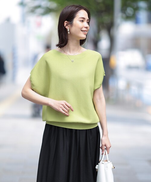 THE SHOP TK (ザ ショップ ティーケー )の「◆【ヒルナンデス!で紹介】【UVケア/接触冷感/毛玉になりにくい/洗濯機OK】美人サマーニット(ニット/セーター・レディース・黄緑系/ライトオレンジ系/ブラック/ライトベージュ・12/13)」の20枚目の写真