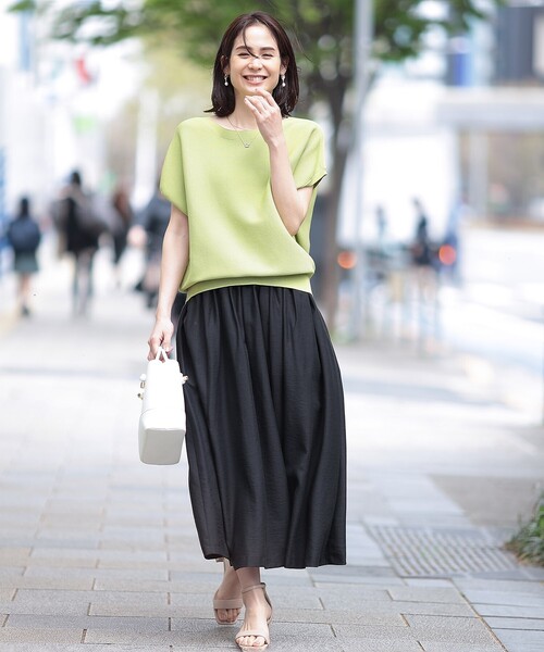 THE SHOP TK (ザ ショップ ティーケー )の「◆【ヒルナンデス!で紹介】【UVケア/接触冷感/毛玉になりにくい/洗濯機OK】美人サマーニット(ニット/セーター・レディース・黄緑系/ライトオレンジ系/ブラック/ライトベージュ・12/13)」の21枚目の写真